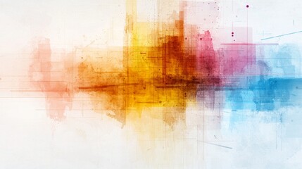 Naklejka premium Vibrant and Colorful Painting for Fine Art Graphic Design Print Media to Enhance Your Space with Folk Commercial Appeal