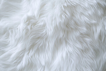 Obraz premium Soft white fur with subtle natural waves and plush depth in close-up view