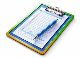 Hand Drawn Clipboard with Medical Document