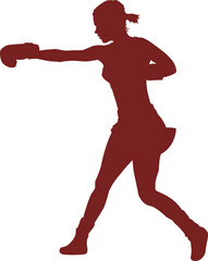 boxing sport silhouette