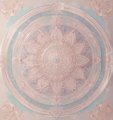 Geometric mandala patterns in soft pastel hues,  psychedelic patterns,  glowing effect,  neon lights
