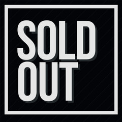 Sold Out Vector Black And White