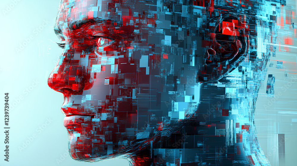 Poster generative ai tool. prompt engineering or ai image creation technology. 3d chatbot creating image va
