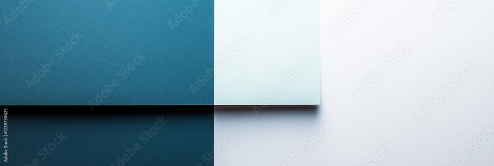 Leinwandbilder Abstract composition featuring contrasting blue and white surfaces arranged in a visually appealing layout. Generative AI