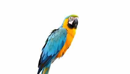 Fototapeta premium Vibrant Blue and Gold Macaw Parrot Bird Image