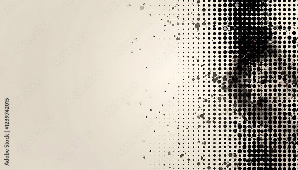 Poster abstract halftone dots pattern design artwork