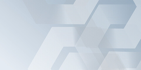 White abstract background with dynamic wavy hexagon texture. simple smooth