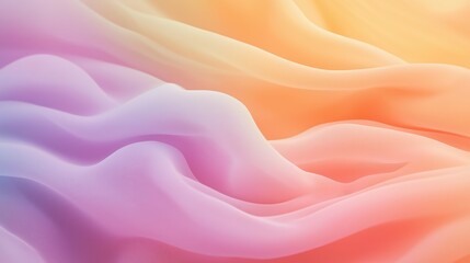 Fototapeta premium Pastel Fabric Drapes An Abstract Background of Soft, Colorful Gradient Texture
