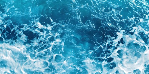 Fototapeta premium A vibrant blue ocean shimmering under the sun, capturing the essence of summer with its gentle waves, inviting travelers to embrace the holiday spirit and the joy of coastal getaways.