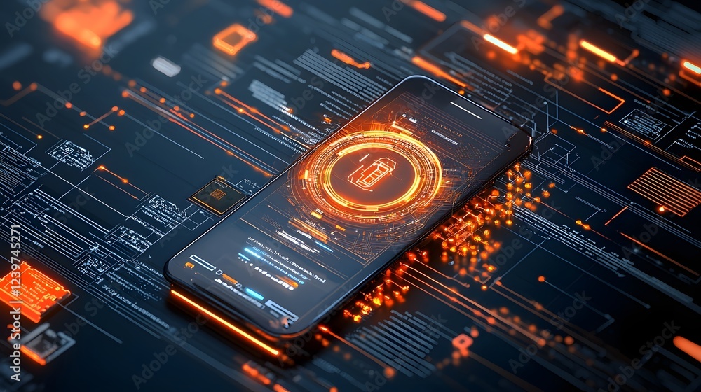 Aufkleber futuristic ai powered risk assessment dashboard with sophisticated fraud detection algorithms for fi