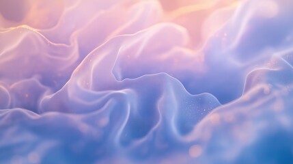 Obraz premium Pastel Abstract Background Soft, Flowing Fabric Texture with Shimmering Particles and Dreamy, Ethere