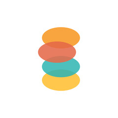 Illustration stone stack retro transparent