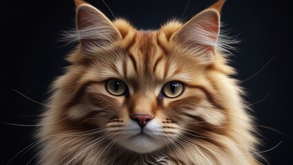 portrait of a cat with a eyes