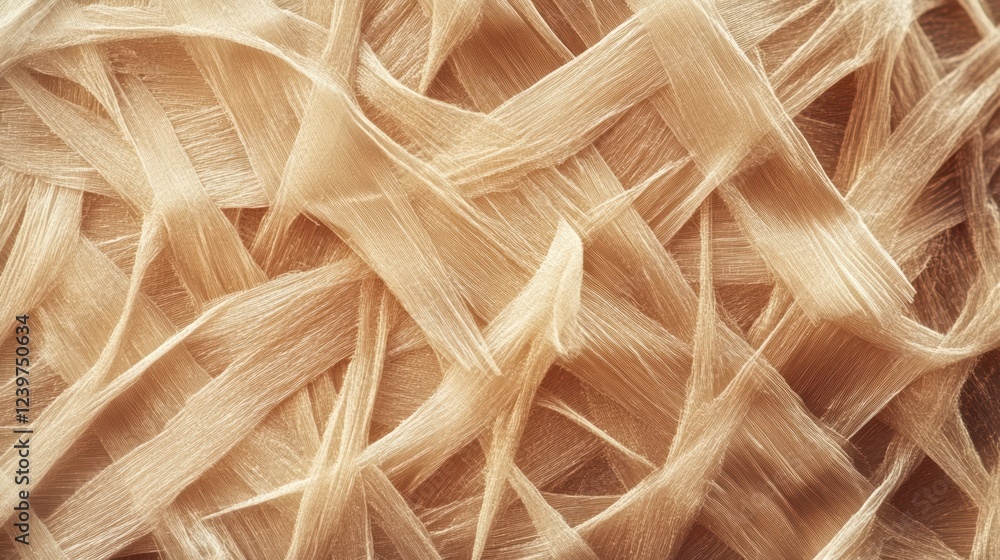 Poster a microscope view of a composite materials surface revealing a complex weave of fibers and resins em