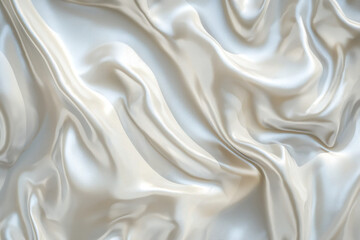 Obraz premium Elegant pearlescent silk fabric with natural soft folds and shine