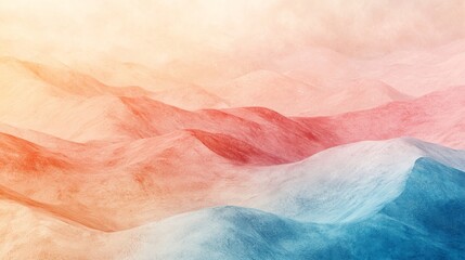 Pastel Hues Paint Rolling Desert Hillscape