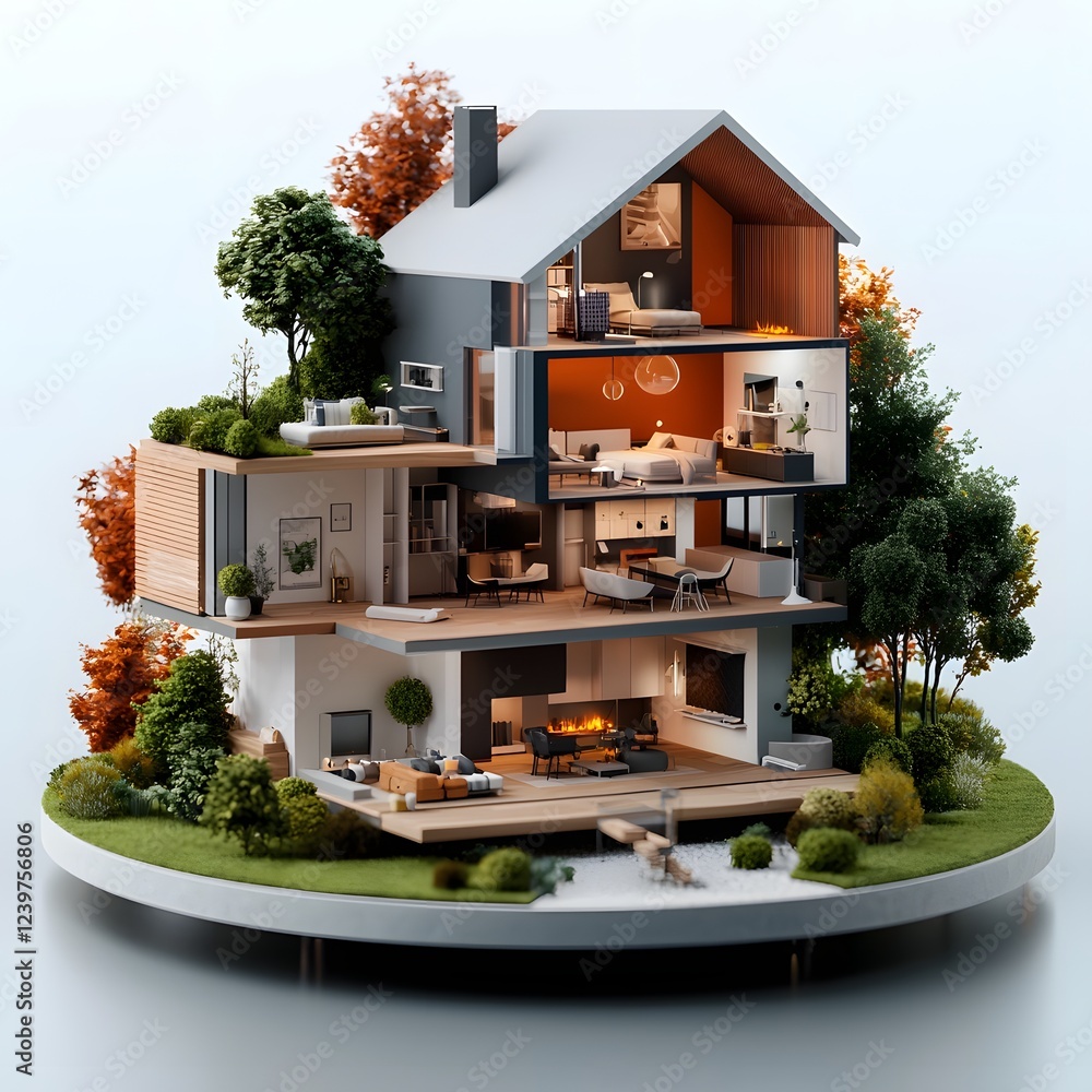 Poster cutaway visualization showcasing the intricate network of pipes conduits and hidden workings that en