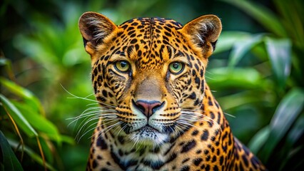 Obraz premium Javan Leopard: Endangered Indonesian Big Cat in Natural Habitat