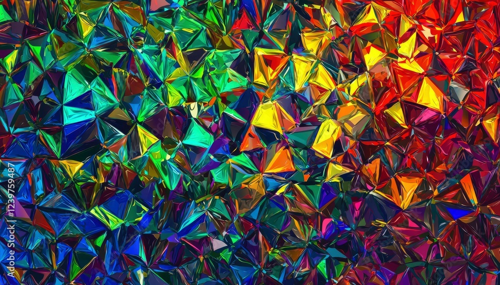 Poster abstract colorful triangular geometric pattern design