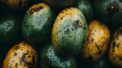 Obraz premium Closeup Photo of Speckled Eggs