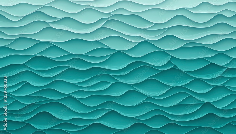 Poster abstract teal wave pattern design background