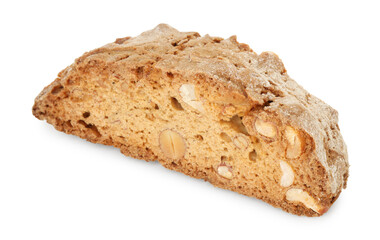 Traditional Italian almond biscuit (Cantucci) isolated on white