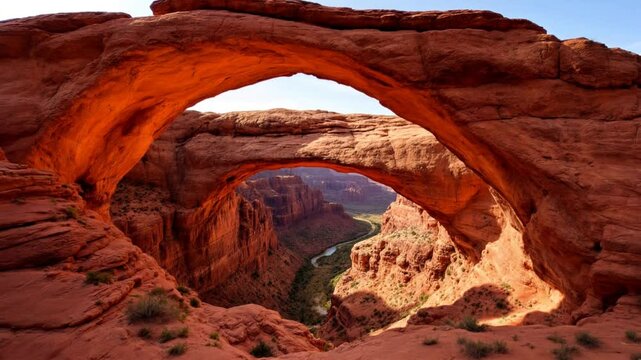 Double Arch Canyon Sunrise Landscape