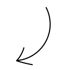 down arrow icon isolated on white background