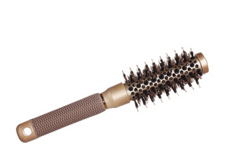 Hairdresser tool. Round brush isolated on white