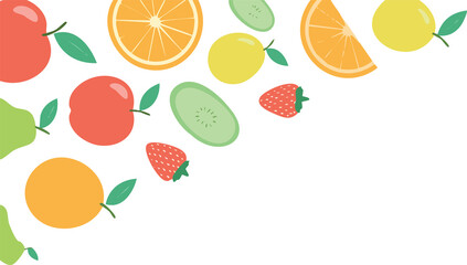 Illustrated fruit vector on transparent background