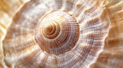 Seashell Spiral: A Close-Up View of Nature's Intricate Design