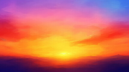 Obraz premium vibrant sunset with hues of orange, pink, and purple blending beautifully