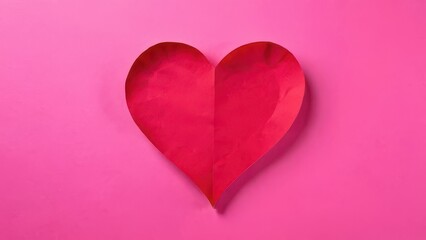 Fototapeta premium pink heart on a red background