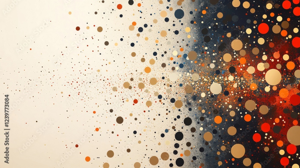 Aufkleber abstract colorful circles dispersion pattern design