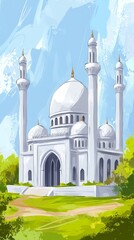 Mosque under blue sky