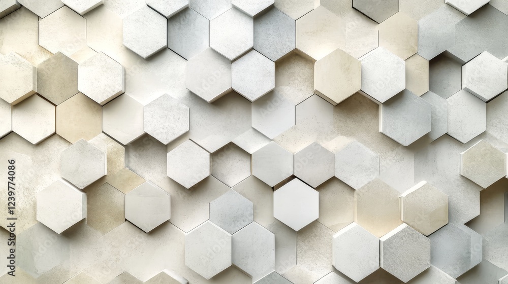 Poster abstract hexagon pattern wall texture design