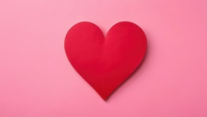pink heart on a red background