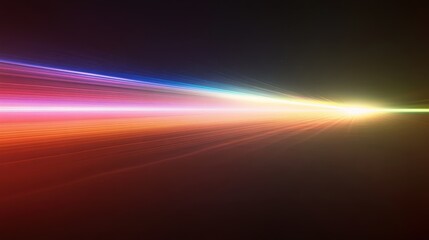 Obraz premium A colorful light is projected on a dark background