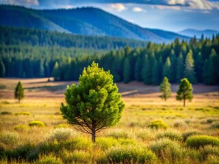 Fototapeta premium Lush Bush in Valles Caldera National Preserve