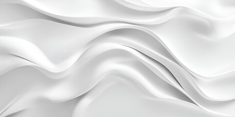 Obraz premium Elegant White Fabric: A close-up captures the ethereal beauty of flowing white fabric, its delicate folds and subtle textures creating a sense of movement and luxury.