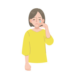 泣く女性