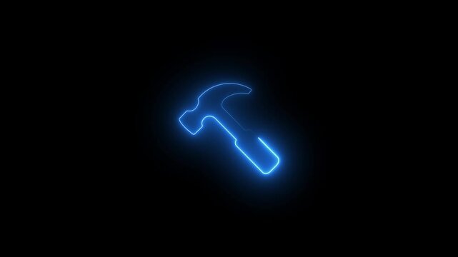 hammer and screwdriver. Symbol or sign for smith, blacksmith, metalwork, repair, carpenter, carpentry,mers icon on a black background.