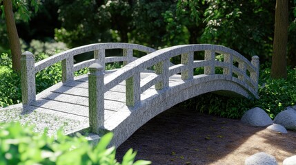 wooden bridge in the park