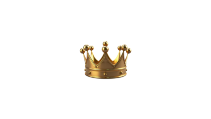 golden crown isolated on transparent background