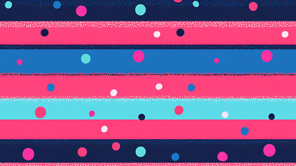 Abstract Polka Dot Pattern: A vibrant and playful polka dot pattern. The design features horizontal stripes in a kaleidoscope of colors and dotted accents.