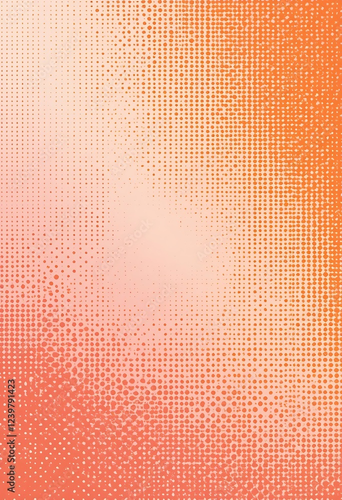 Poster abstract orange dotted gradient pattern background
