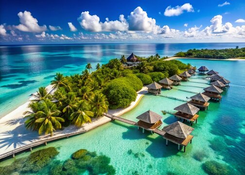 Luxurious Overwater Bungalow & Turquoise Ocean: Dream Tropical Honeymoon Resort