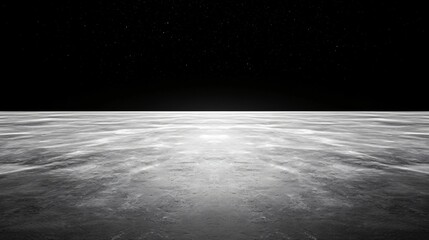 Night sky over flat, reflective surface. Background use for websites