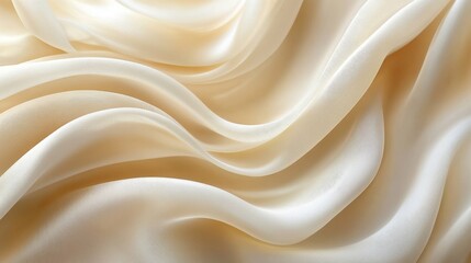 Obraz premium Elegant Creamy Silk Fabric Draped Softly