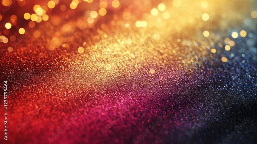Poster abstract glittering background with warm color gradient
